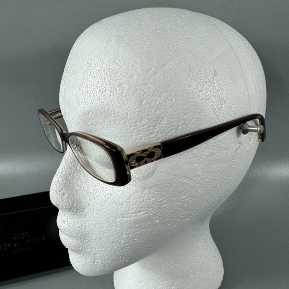 Coach Women's Eyeglasses Fionna 2010 Brown Rectangular Frame 49[]16 130 - Picture 2 of 12